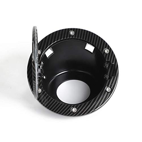 JeCar Fuel Door Cover Aluminum Alloy Gas Cap Cover Exterior Accessories for 2007-2018 Jeep Wrangler JK & Unlimited, Carbon Fiber Texture - Image 4