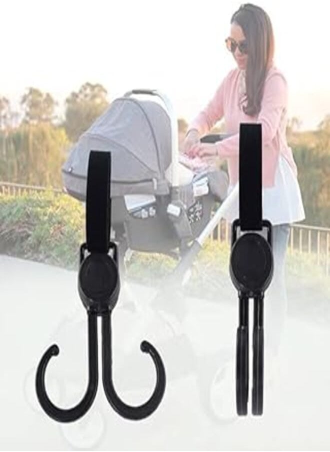 Generic Universal Baby Stroller Front Hook, Battery Operated Car Hook, Velcro Stroller Hook, Universal Double Hook 