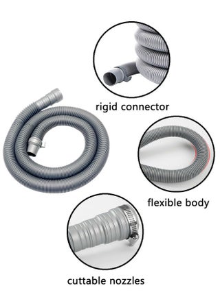 Universal Washing Machine Drain Hose, 2M Flexible Washer Drain Hose Extension Kit with Hose Clamp, For Washing Machines, Dishwashers, outlet Hose - view 3