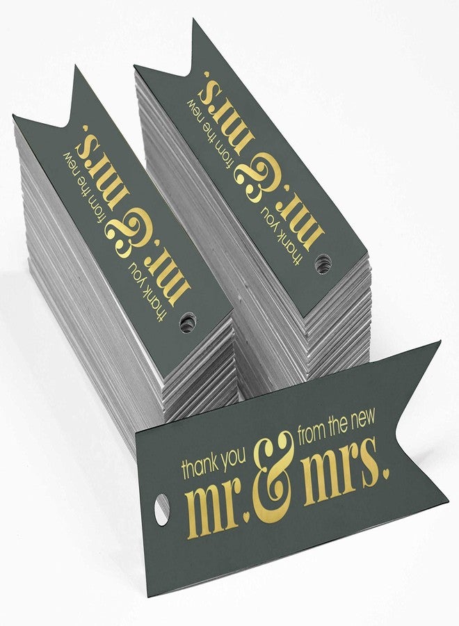 Inkdotpot Pack of 100 Thank You from The New Wedding Favor Paper Tags Craft Gold Foil Hang Tags - Image 2