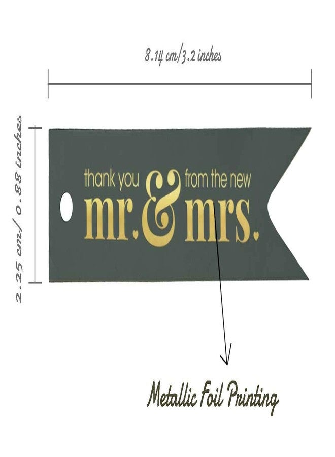 Inkdotpot Pack of 100 Thank You from The New Wedding Favor Paper Tags Craft Gold Foil Hang Tags - Image 5