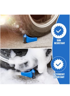 SYOSI Car Hose Guide, 4 Pcs Tire Hose Roller for Car Washing, Detailing Tire Hose Guide Preventing Pressure Washer Hose Stuck Under The Tires, Blue Car Plastic Wash Tool to Avoid Snagging  - Image 3