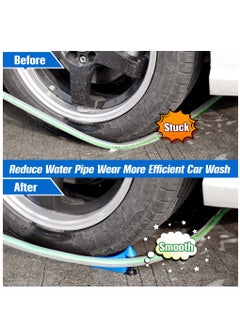 SYOSI Car Hose Guide, 4 Pcs Tire Hose Roller for Car Washing, Detailing Tire Hose Guide Preventing Pressure Washer Hose Stuck Under The Tires, Blue Car Plastic Wash Tool to Avoid Snagging  - Image 5