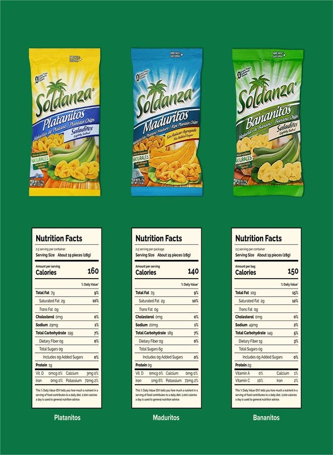 Seconde Nature عبوة متنوعة من رقائق الموز سولدانزا - 3 مزيج (عبوة من 6) | وجبة خفيفة دولية | 2.5 أونصة - رحلة الوجبات الخفيفة - Image 3