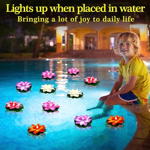 DECOVAA LED Lotus Floating Diya| Waterproof, Battery-Powered, Realistic Lotus Flower Floating Candle for Diwali Décor, Home, Wedding, Mandir, Indoor & Outdoor Decorations (Multicolor) (Pack of 30) - Image 4