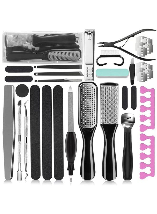 EKOCSIO Professional Pedicure Kit, 36 in 1 Stainless Steel Foot Care Kit Foot Rasp Dead Skin Remover for Home & Salon Care - Image 1
