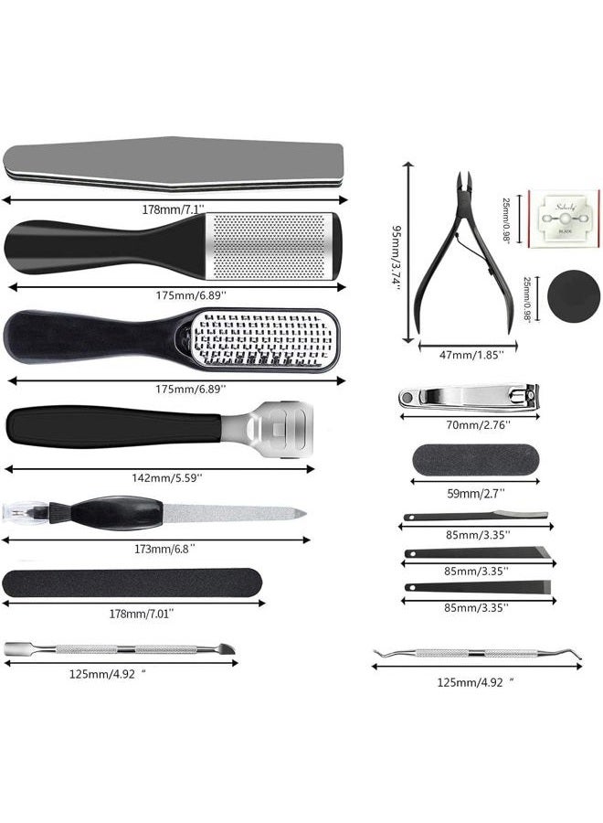 EKOCSIO Professional Pedicure Kit, 36 in 1 Stainless Steel Foot Care Kit Foot Rasp Dead Skin Remover for Home & Salon Care - Image 3