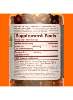 Vitamin B12 Sublingual By Sundown Vegetarian Vegan Nongmoˆ Free Of Gluten Dairy Artificial Flavors 60 Microlozenges Cherry Flavor 6000 Mcg Tablet 60.0 Count (65331) - pzsku/ZE62D3A2D95E97EF80BF2Z/45/_/1695145372/0e226b8f-292d-4309-adf8-03e483a36a8c