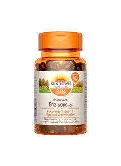 Vitamin B12 Sublingual By Sundown Vegetarian Vegan Nongmoˆ Free Of Gluten Dairy Artificial Flavors 60 Microlozenges Cherry Flavor 6000 Mcg Tablet 60.0 Count (65331) - pzsku/ZE62D3A2D95E97EF80BF2Z/45/_/1695145373/44ac9ea7-c47e-41be-8519-4e0276924ea0