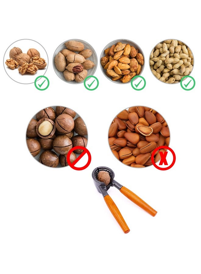 Anwenk Heavy Duty Nutcracker Pecan Walnut Plier Opener Tool with Wood Handle - Image 4