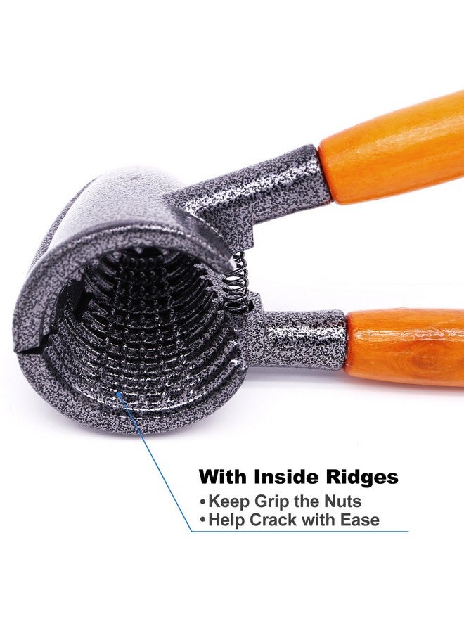 Anwenk Heavy Duty Nutcracker Pecan Walnut Plier Opener Tool with Wood Handle - Image 2