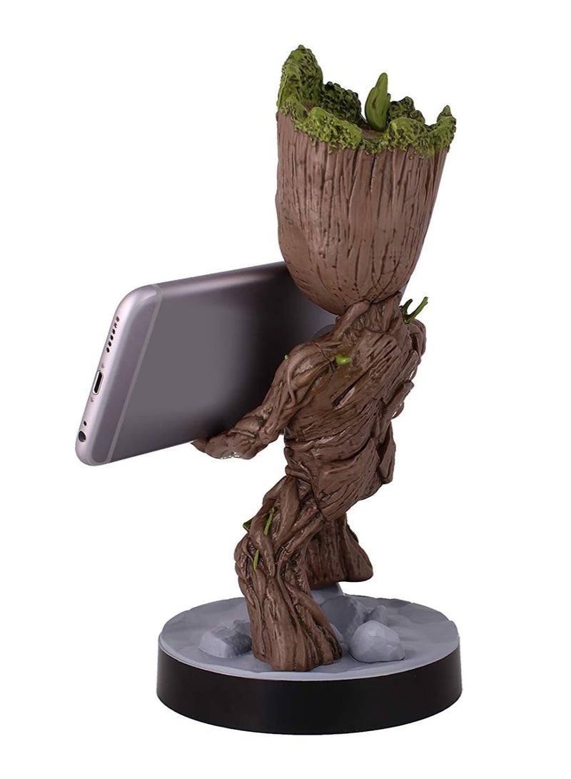 Exquisite Gaming: Guardians of The Galaxy: Toddler Groot - Original Mobile Phone u0026 Gaming Controller Holder, Device Stand, Cable Guys, Marvel Licensed Figure, Black - Image 5