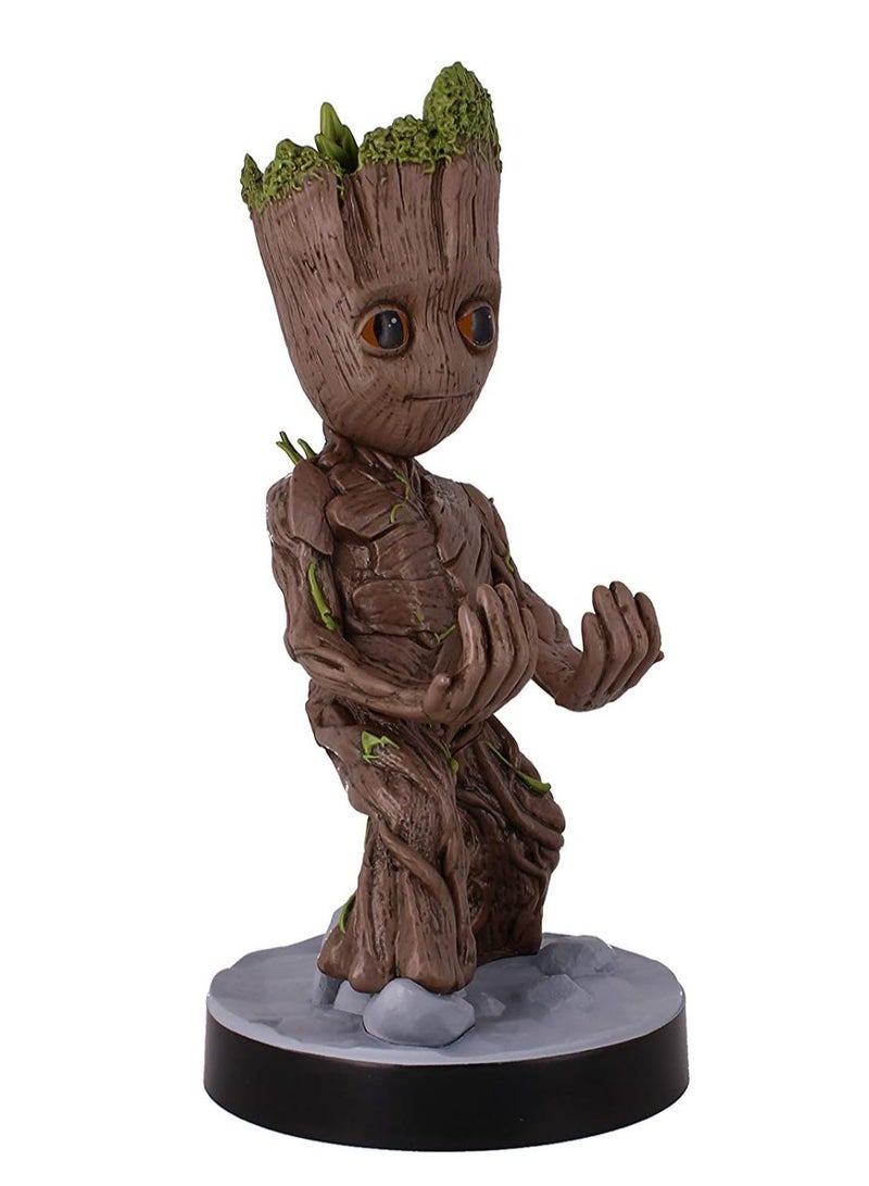 Exquisite Gaming: Guardians of The Galaxy: Toddler Groot - Original Mobile Phone u0026 Gaming Controller Holder, Device Stand, Cable Guys, Marvel Licensed Figure, Black - Image 4