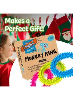 IMPRESA 3-Pack Spiky Sensory Rings From The Original Monkey Noodle, Fidget Bracelet For Kids With Unique Needs, Fosters Creativity, Focus And Fun-Great For Classrooms, Home & Playtime Age 3+  - Image 1