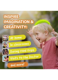 IMPRESA 3-Pack Spiky Sensory Rings From The Original Monkey Noodle, Fidget Bracelet For Kids With Unique Needs, Fosters Creativity, Focus And Fun-Great For Classrooms, Home & Playtime Age 3+  - Image 4