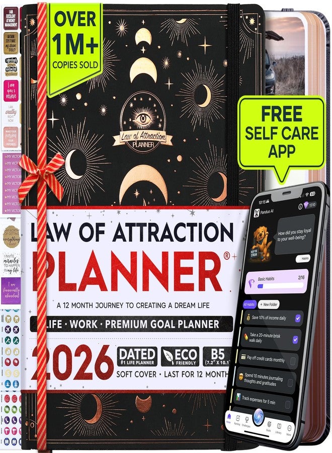 Freedom Mastery Deluxe 2026 Planner Weekly and Monthly | Law of Attraction Planner with Productivity App | 12-Month for Productivity, Gratitude & Goal Setting | Includes Foldable Vision Board, Gift Box & Stickers - Image 1