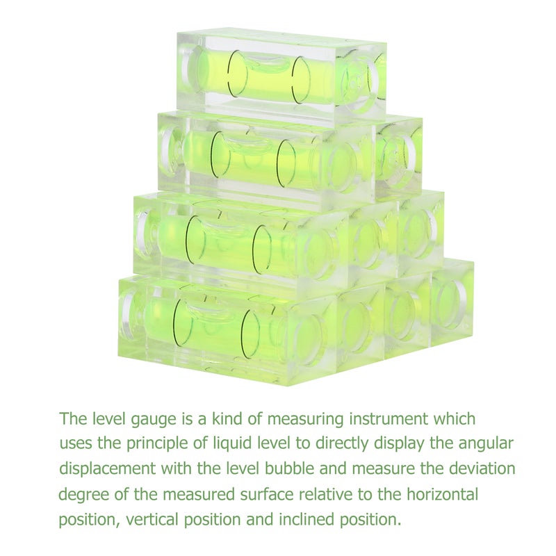 10Pcs Shape Leveler Portable Strip Line Level Mini Bubble Spirit Level for Wood Carvings (Light Green Leveler, ) - Image 5