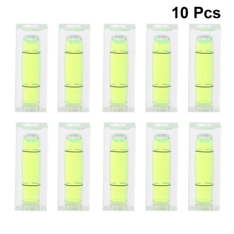 10Pcs Shape Leveler Portable Strip Line Level Mini Bubble Spirit Level for Wood Carvings (Light Green Leveler, ) - Image 1