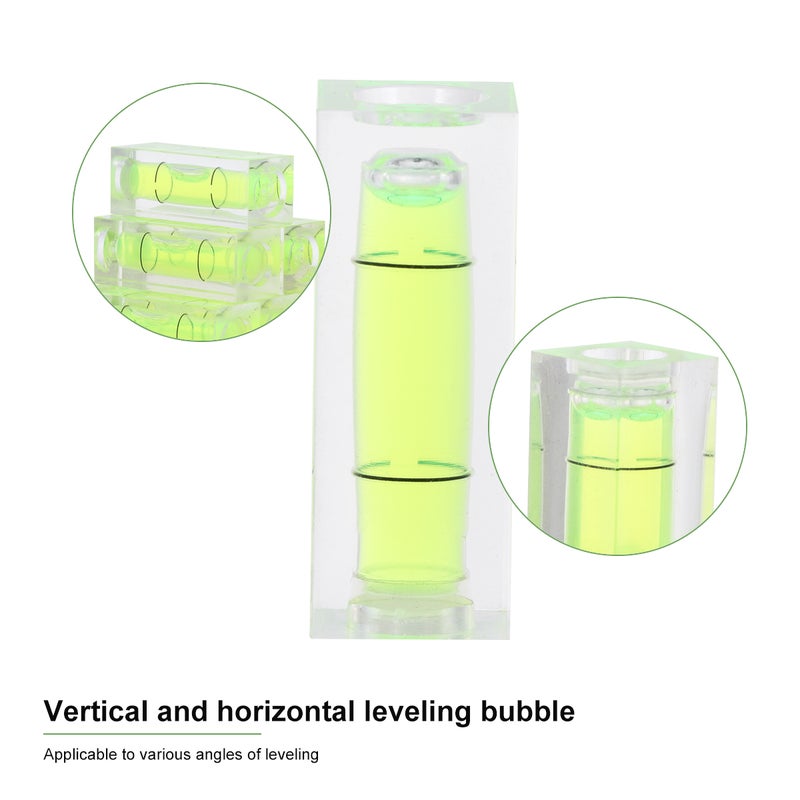 10Pcs Shape Leveler Portable Strip Line Level Mini Bubble Spirit Level for Wood Carvings (Light Green Leveler, ) - Image 3