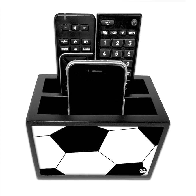 Nutcase Designer Wooden Remote Control Holder Stand Organizer Caddy for TV/AC Remotes-Multipurpose Desk Organiser-6”x4”x4” - Image 5