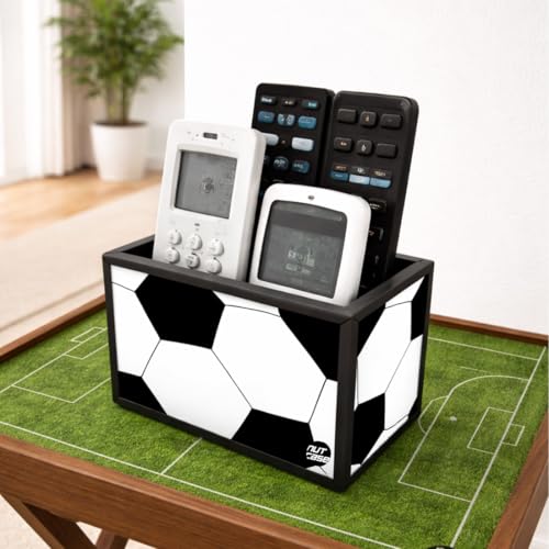Nutcase Designer Wooden Remote Control Holder Stand Organizer Caddy for TV/AC Remotes-Multipurpose Desk Organiser-6”x4”x4” - Image 2