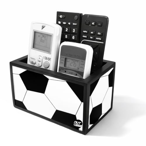 Nutcase Designer Wooden Remote Control Holder Stand Organizer Caddy for TV/AC Remotes-Multipurpose Desk Organiser-6”x4”x4” - Image 1