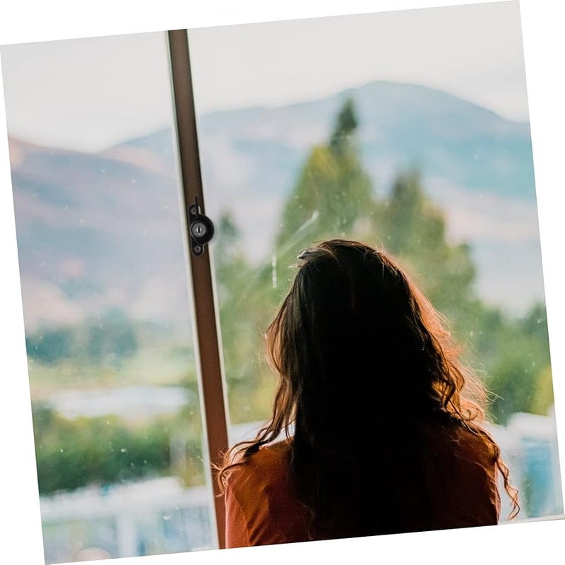 Jojofuny 4Pcs Black Sliding Window Locks With Key For Enhanced Security Easy Installation - Image 4