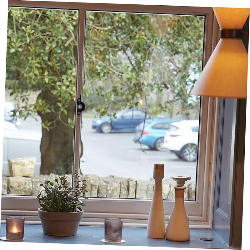 Jojofuny 4Pcs Black Sliding Window Locks With Key For Enhanced Security Easy Installation - Image 3