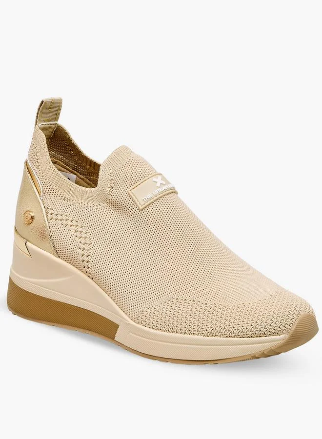 Xti Women Textured Slip-On Ankle Sneakers