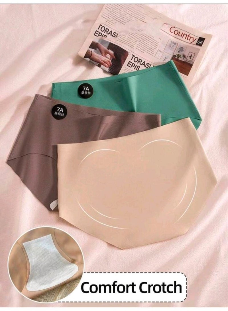 SHEIN-6pcs Seamless Ice Silk Panties, Invisible Underwear, Comfortable Low-Waist Panties,Thin Soft Briefs, 7A Invisible Elastic Fabric, Women's Underwear, Smooth Soft Breathable - Image 2