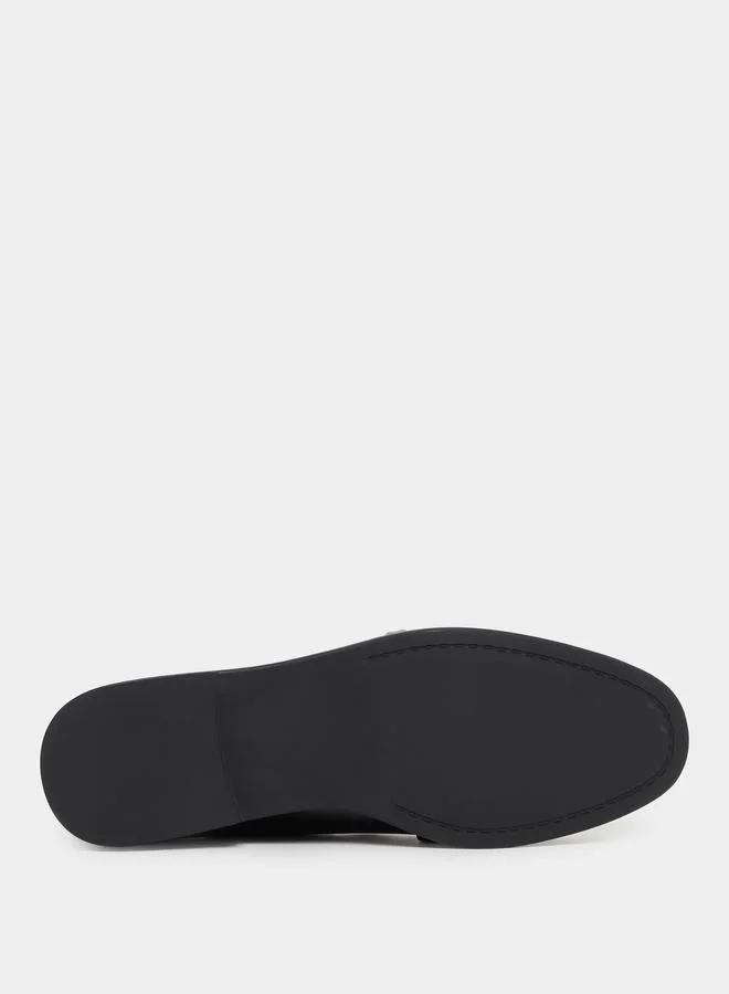 Styli  Black Patent Leather Loafers for Women | Best Price UAE