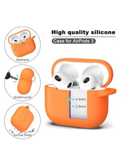 wexon Protective Shockproof Silicone Case Cover for Apple AirPods 3 Orange  - Image 2