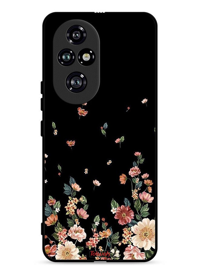 Tolwak غطاء حماية Honor 200 Pro 5G مزخرف بزهور صغيرة في الأسفل - Image 1