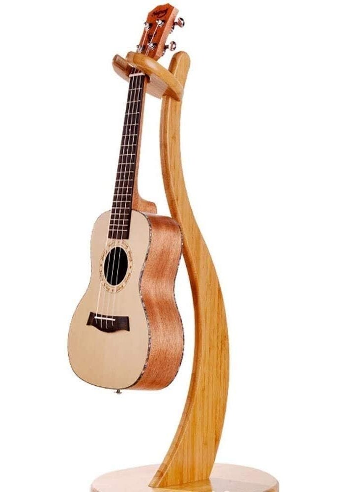 Nan Locking Head Wood Foldable Guitar Stand for Electric and Acoustic Guitars - Yellow - Image 1