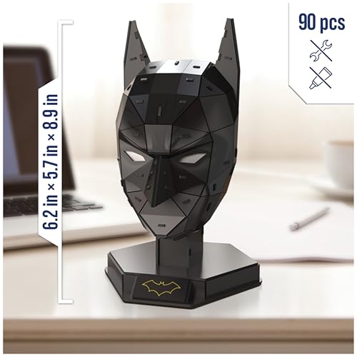 4D Build DC Batman 3D Model Kit with Stand Batman Collectibles Desk Decor Adult Puzzle Building Toys 3D Puzzles for Adults Teens 90 Pieces for Ages 12 Up - Image 5