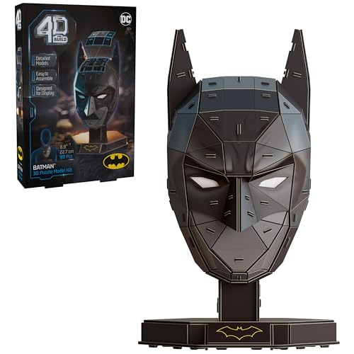 4D Build DC Batman 3D Model Kit with Stand Batman Collectibles Desk Decor Adult Puzzle Building Toys 3D Puzzles for Adults Teens 90 Pieces for Ages 12 Up - Image 1