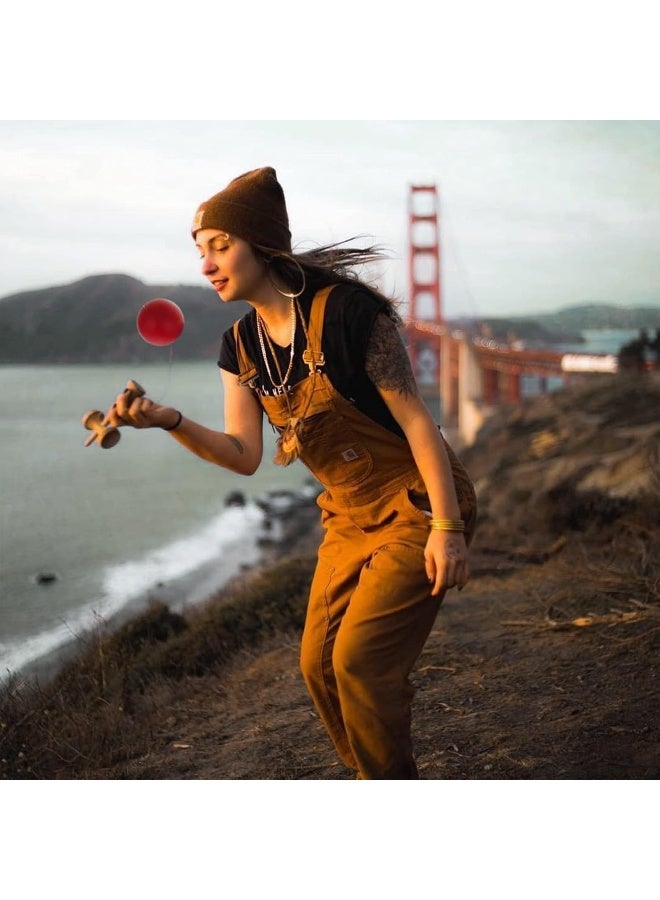 Excefore Kendama, Wooden Prime Kendama, Cup and Ball Catch, Enhanced Cognitive Skills, Improved Balance Reflexes and Creativity, Hand-Eye Coordination Toy, Kendama for Beginners (Red) - Image 3