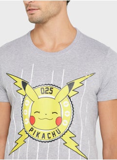 DIFUZED Funny Pika Crew Neck T-Shirt  - Image 3