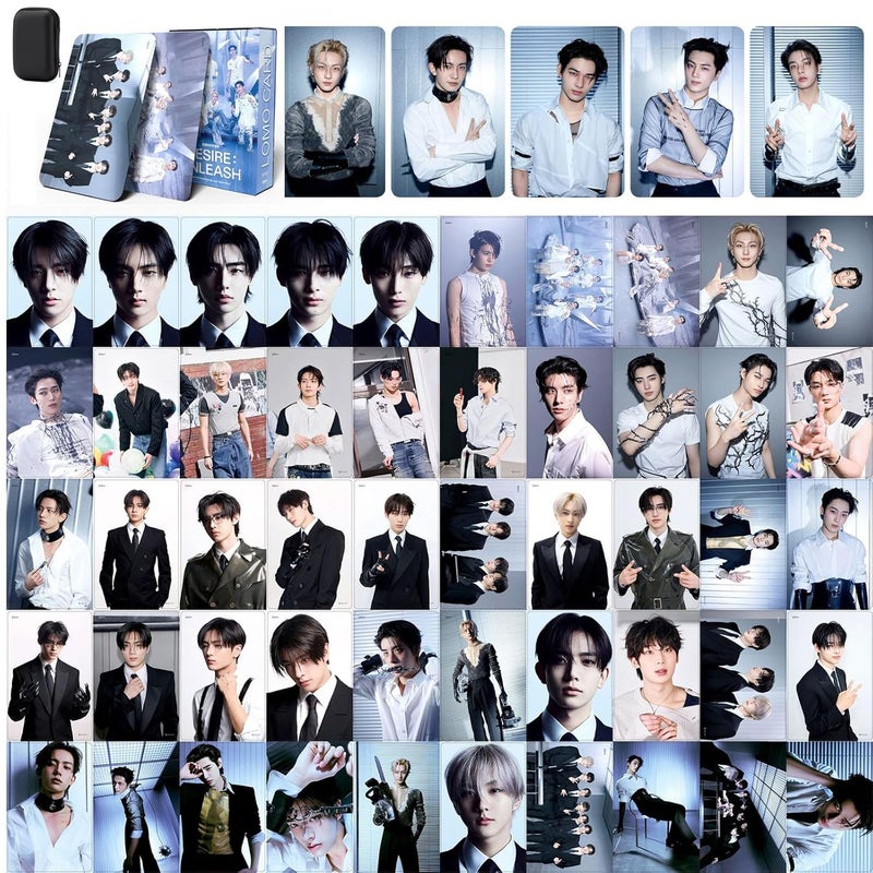 squishy 55 قطعة بطاقات تصوير فرقة الأولاد، مجموعة بطاقات لو مو لكبار المعجبين، مثالية لتزيين الجدران، وتدوين الملاحظات، وتقديم الهدايا - Image 1