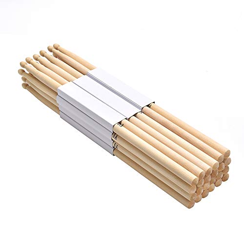 E ELAINFIA FF Elaine Maple 5A Wood Tip Drumsticks 12 Pairs - Image 1