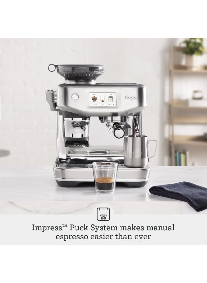 Sage The Barista Touch Impress –Bean-to-Cup Espresso Machine,ThermoJet Heating,Cold Brew Function,Touchscreen–Brushed Stainless Steel - KSA Version,2 Year Manufacturer Warranty - Image 3
