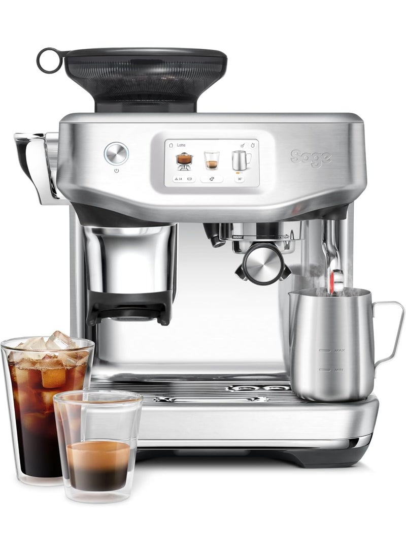 Sage The Barista Touch Impress –Bean-to-Cup Espresso Machine,ThermoJet Heating,Cold Brew Function,Touchscreen–Brushed Stainless Steel - KSA Version,2 Year Manufacturer Warranty - Image 1