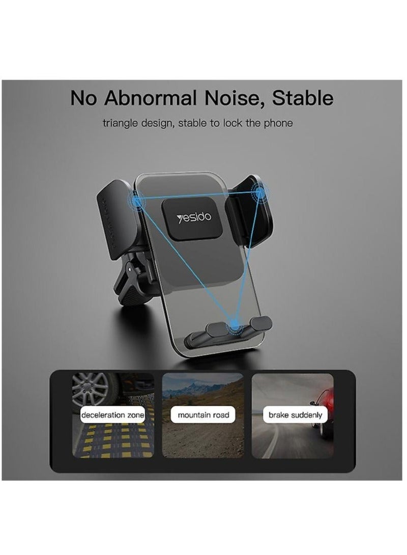Yesido C163 Air Vent Smartphone Holder Secure Adjustable and Scratch Free Grip - Image 4