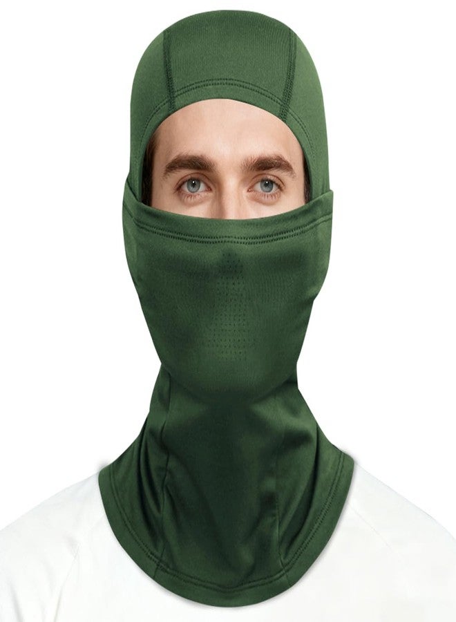 EUDOLAH Balaclava Windproof Winter Face Mask Warm Fleece Ski Mask for Men Women Full Face Cover for Cold Weather Skiing Motorcycle Green - Image 2