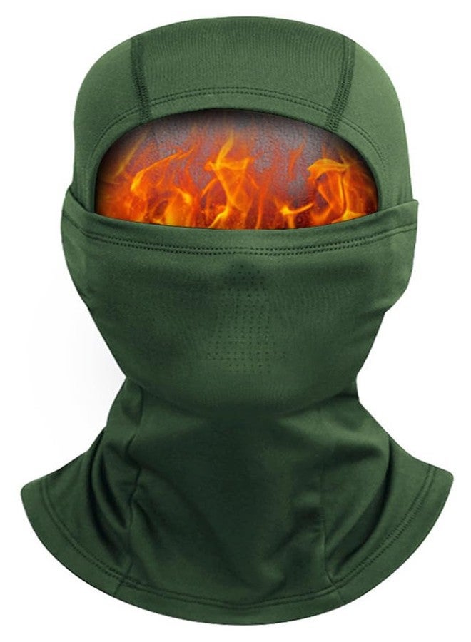 EUDOLAH Balaclava Windproof Winter Face Mask Warm Fleece Ski Mask for Men Women Full Face Cover for Cold Weather Skiing Motorcycle Green - Image 1