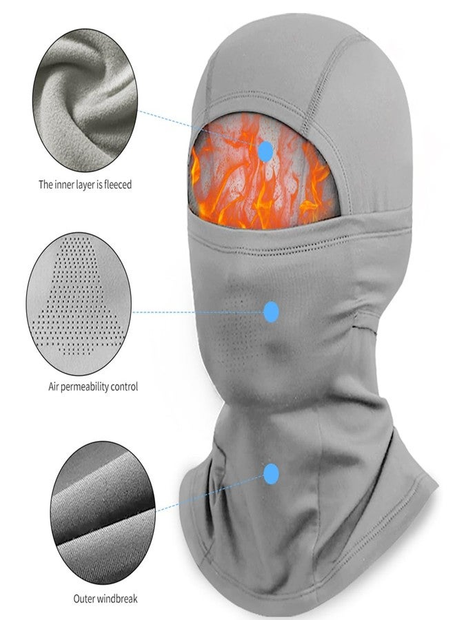 EUDOLAH Balaclava Windproof Winter Face Mask Warm Fleece Ski Mask for Men Women Full Face Cover for Cold Weather Skiing Motorcycle Green - Image 3