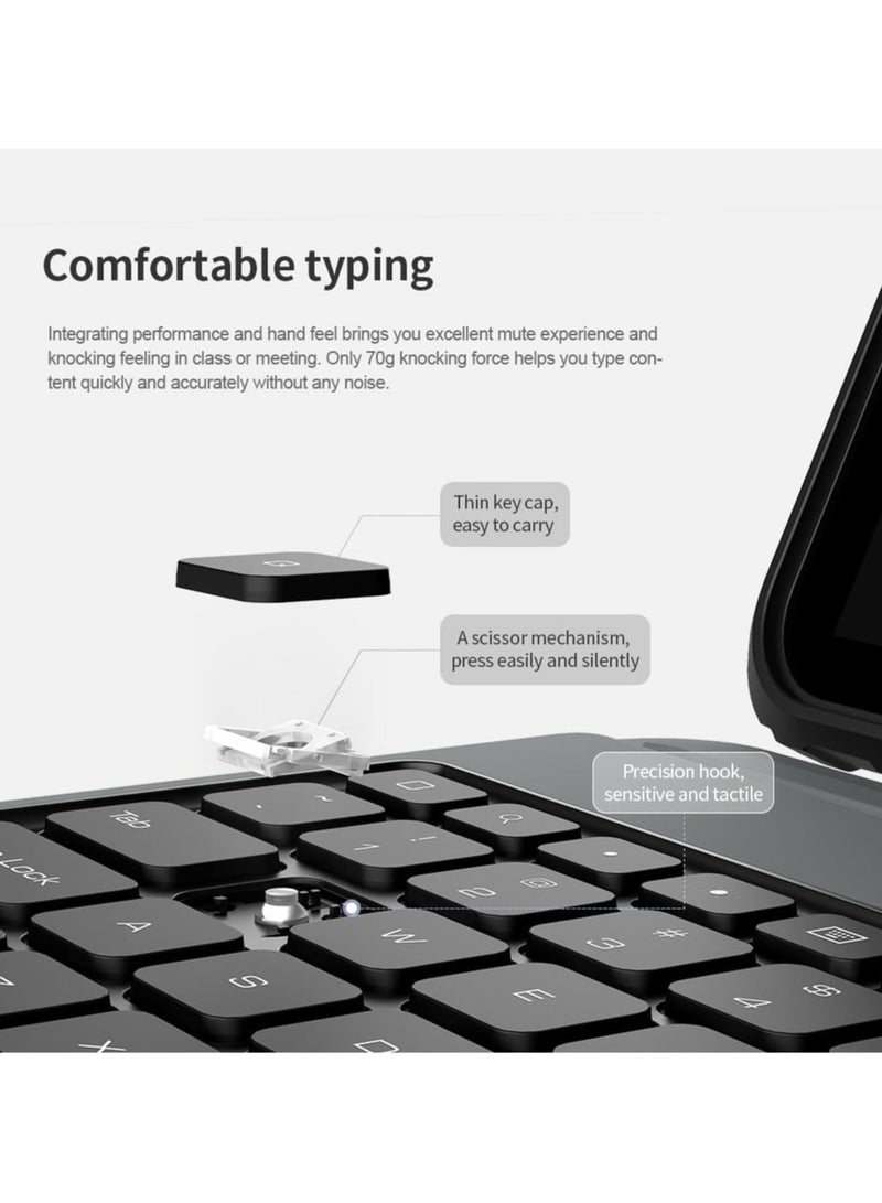 General Case with Keyboard Compatible with iPad Air 13 Inch 2024 (Model number: A2903, A2904),Bluetooth Wireless Keyboard Folio with Multi-Touch Trackpad Adjustable Stand  - Image 4