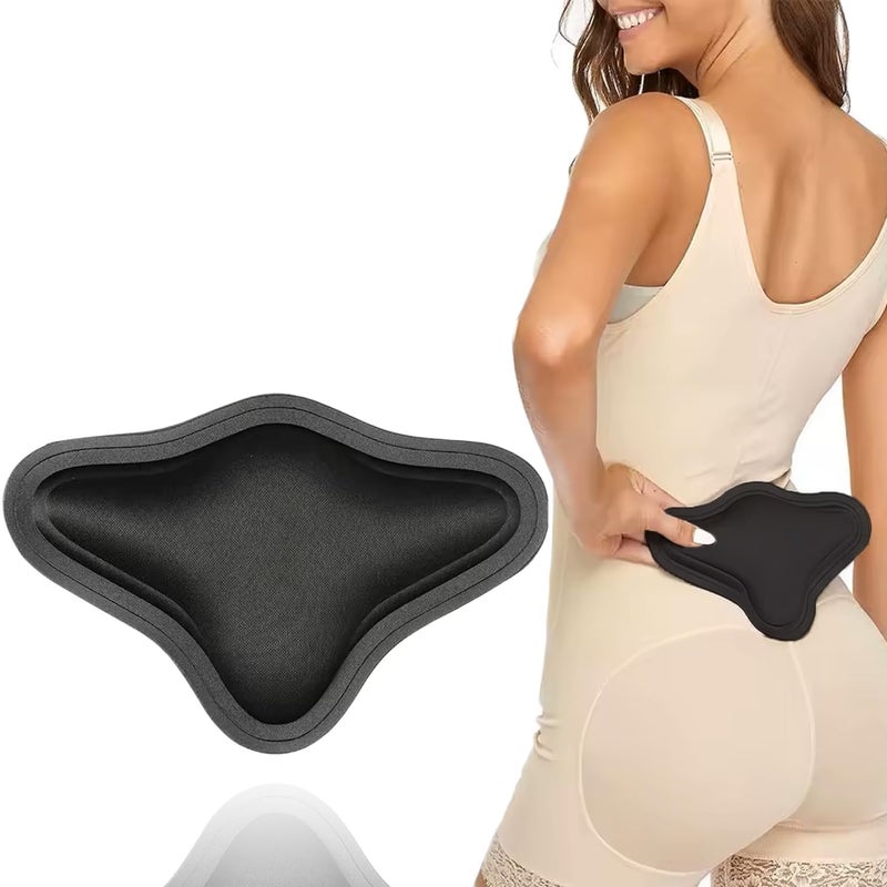 1 Pack Foam Back Board, 8.9" x 5.9" x 0.6", for Post-Surgery Recovery, Ergonomic Lumbar Compression Board, Black - Image 1