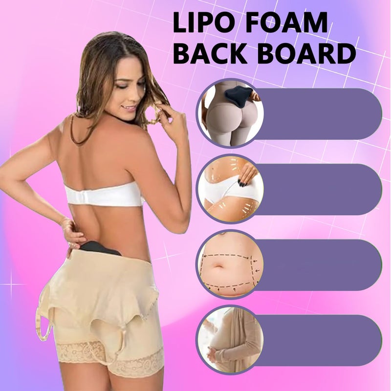 1 Pack Foam Back Board, 8.9" x 5.9" x 0.6", for Post-Surgery Recovery, Ergonomic Lumbar Compression Board, Black - Image 4