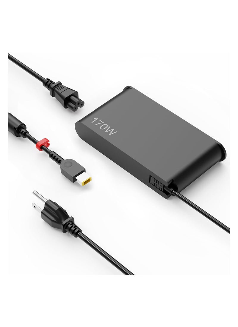 Max Power Lenovo 170W Charger 20V 8.5A USB AC Adapter For ThinkPad Gen 6 5 4 3 2 1 P50 P51 P52 P53 P70 P71 P73 W540 Ideapad Y720-15IKB T440s T450 T450s T550 X240 X240s ADL170NDC2A ADL170NDC3A  - Image 1